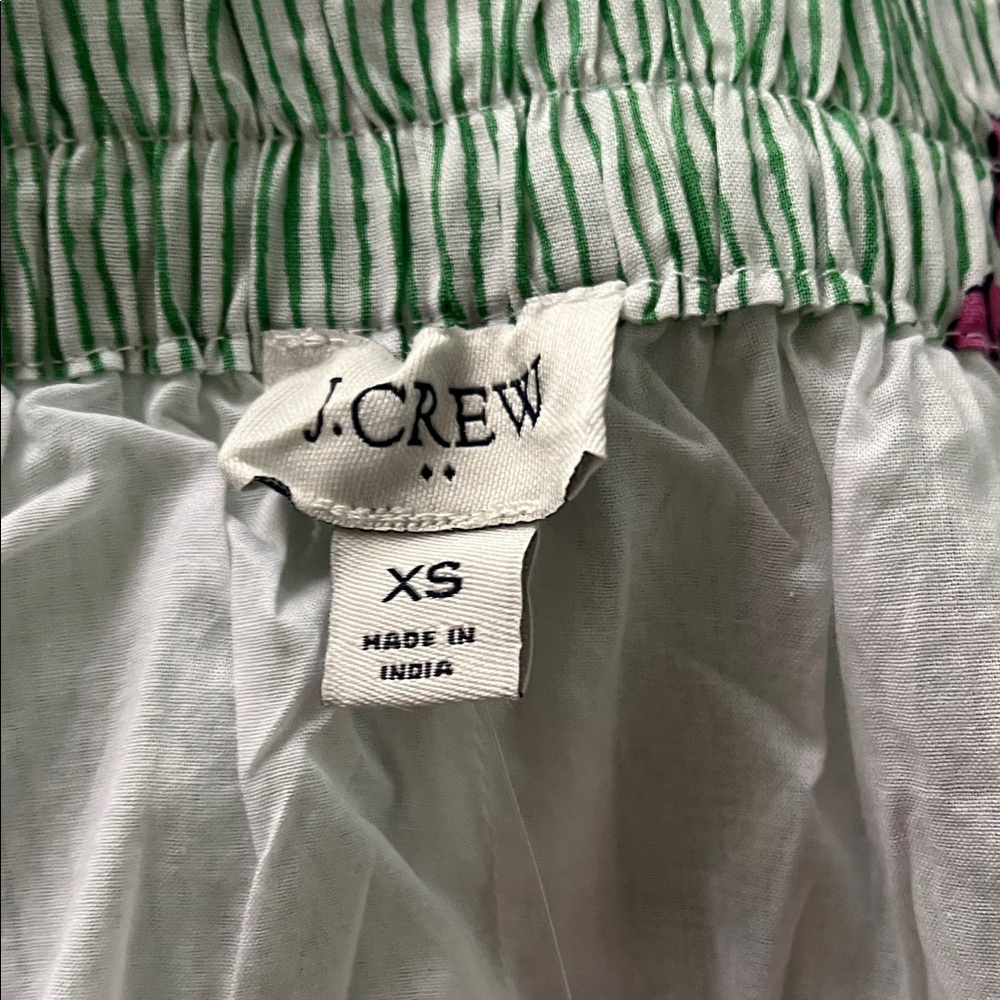 NWT J. Crew Mint Green & Magenta Floral Lined Tiered Mini Skirt - Picture 7 of 7